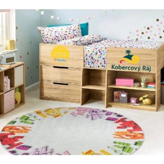 🧸⭕ Dětské kulaté koberce ✨ Kulatý tvar – bezpečný, žádné ostré rohy ✨ Veselé barvy a dětské motivy ✨ Příjemný a měkký...